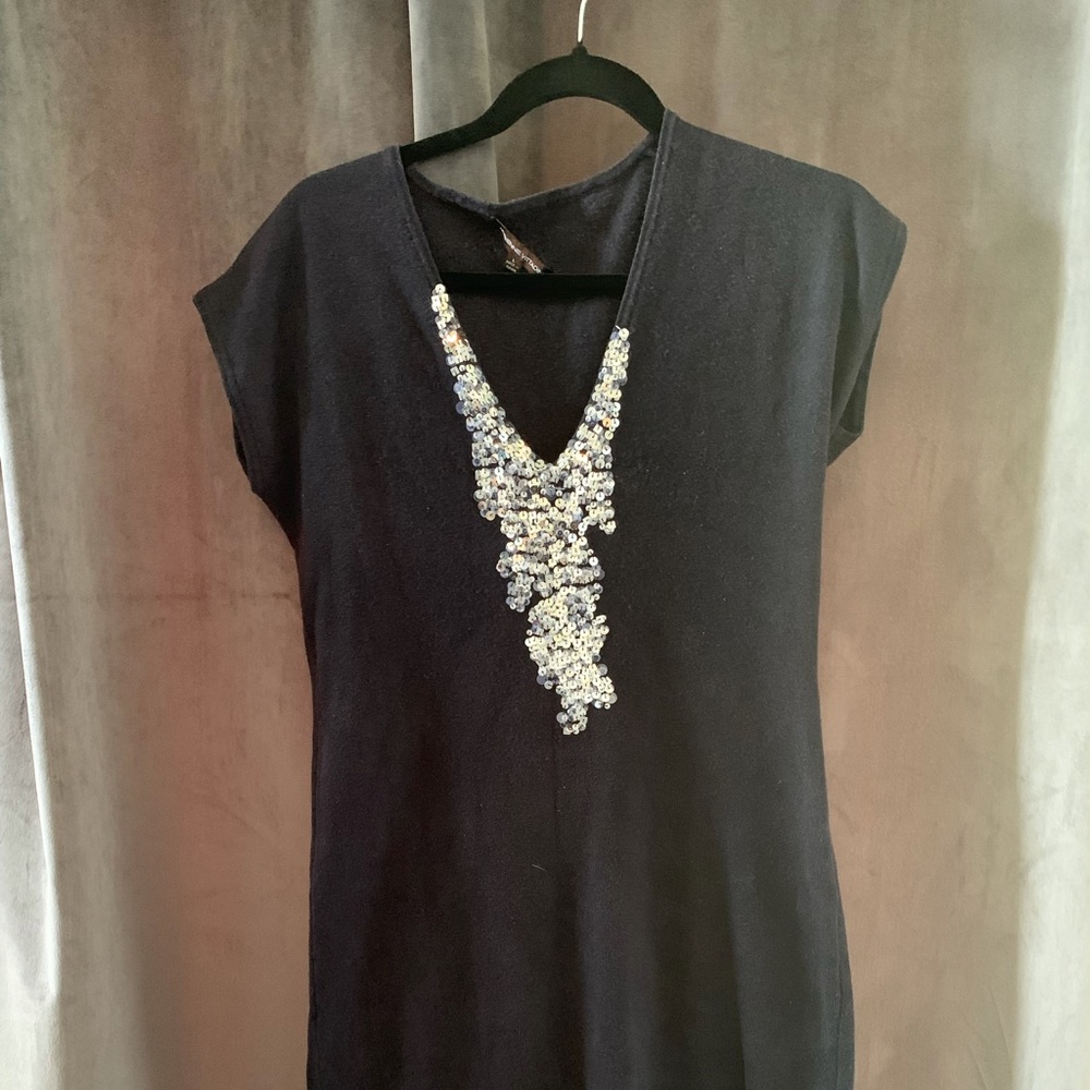 Navy with sequins